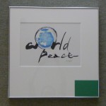 「World piece」 50✖50センチ額 ¥6万 書道