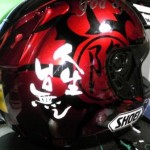バイクヘルメット「人生台無し」ロゴステッカー